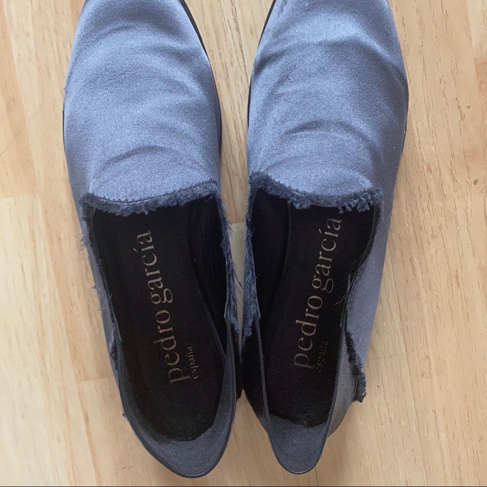Pedro Garcia Satin Slip On Flats
